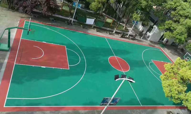 運動地板膠效果圖 運動地板膠廠家_室外運動地膠施工